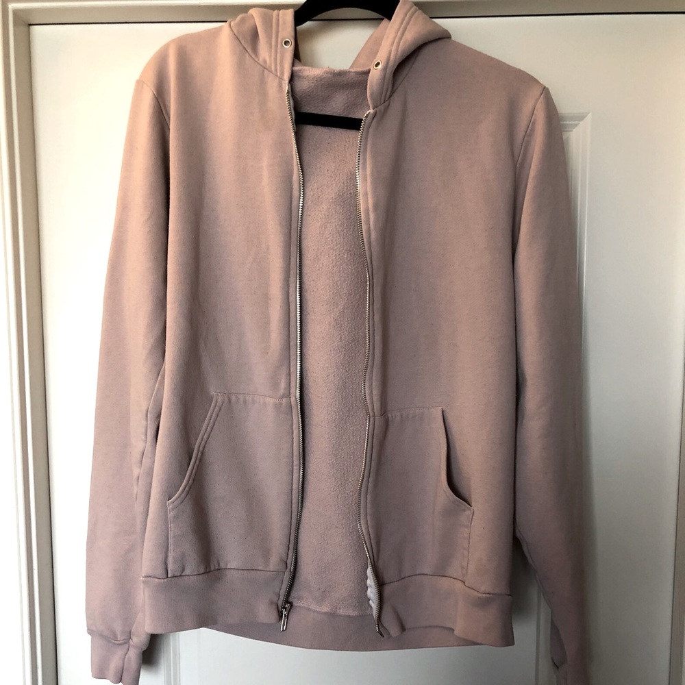 Light pink American apparel zip up